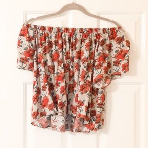 ASTR Floral Off The Shoulder Top